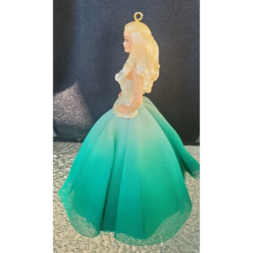 Hallmark Keepsake Christmas Ornament 2016 Holiday Barbie Doll Green Dress
